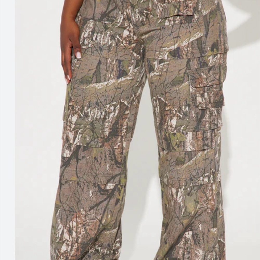 Fashion Nova Woodland Camo Cargo Pants